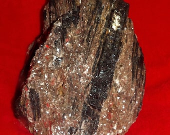 Turmalina negra en forma de llama / Turmalina negra grande / Turmalina negra de 18 libras / Piedra protectora / Piedra de buena suerte