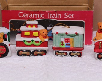 Train Ceramic Ornaments