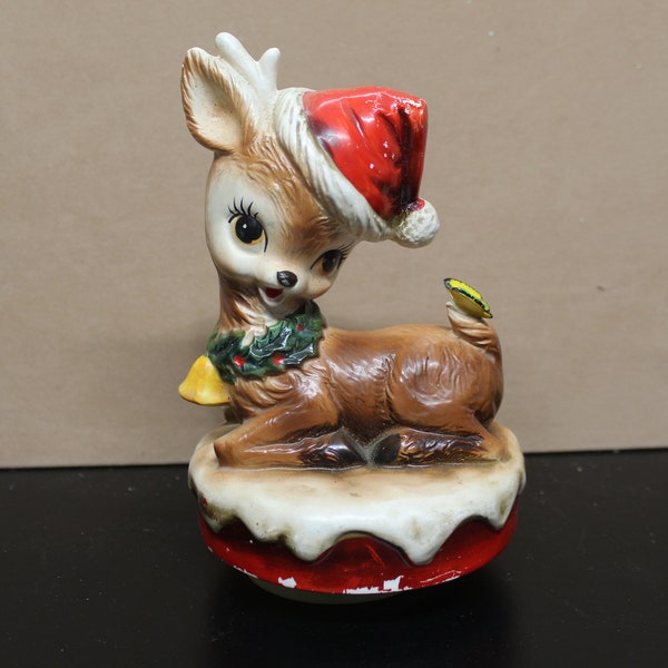 Berman and Anderson Musical Christmas Decoration. Revolving Reindeer