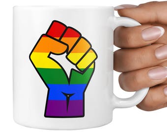 Rainbow Pride Mug, Rainbow Flag Mug, Pride Month Gift, LGBT Gift, Gay Pride Gift, Bisexual Pride Gift, Transgender Pride Gift, Birthday Gift