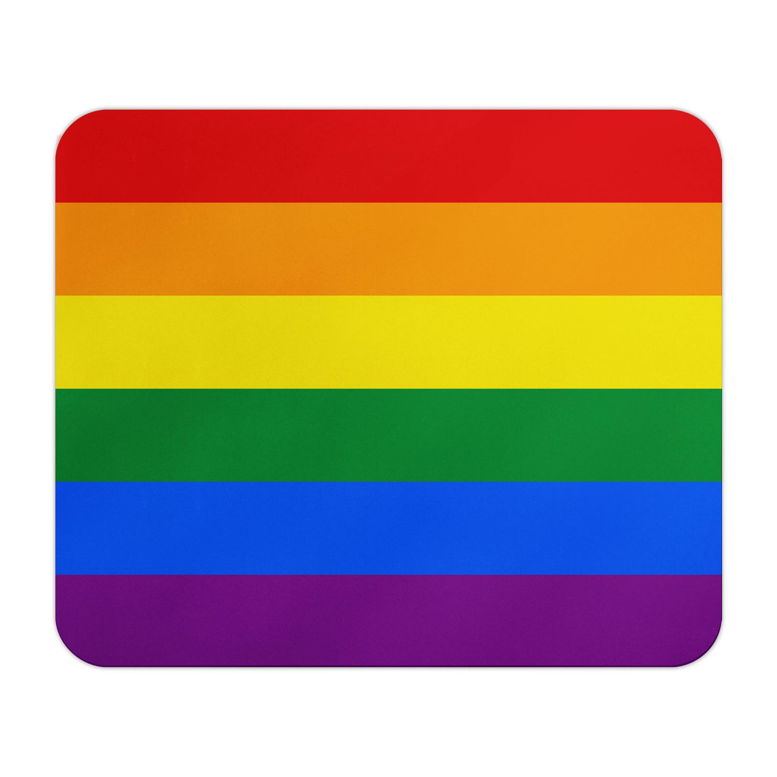 Rainbow stripes gay pride lgbt support gel mouse pad