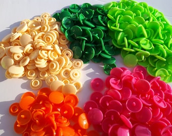 50 Sets KAM Plastic Snaps, Size 20, Baby Bib Fasteners