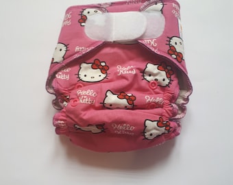 Bamboo fitted cloth diaper Kitty / Bamboo cloth nappy / Baby cloth diaper zero waste / Washable Diaper / Reusable Diaper