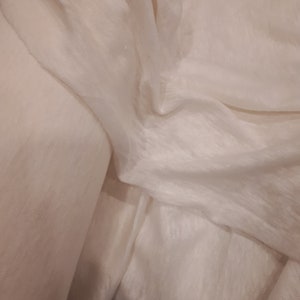 100% Linen knit fabric / white linen jersey fabric
