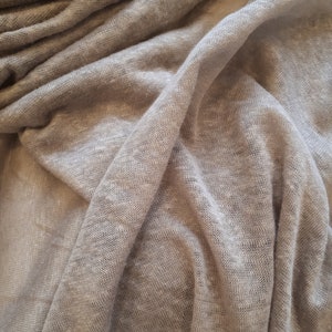 Linen cotton knit fabric / linen jersey fabric