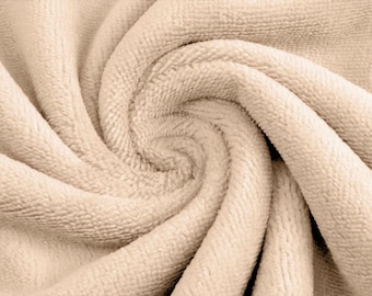 Bamboo terry towelling fabric / velvet towel / looped
