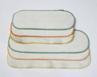 Set of 10 hemp inserts / 10 pack Hemp boosters for cloth diapers / hemp cloth diaper insert / Hemp + Organic cotton pocket diaper insert