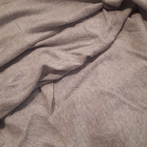 Merino wool knit fabric, light, grey