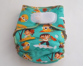 Bamboo fitted cloth diaper Aloha / Bamboo cloth nappy / Baby cloth diaper zero waste / Washable Diaper / Reusable Diaper