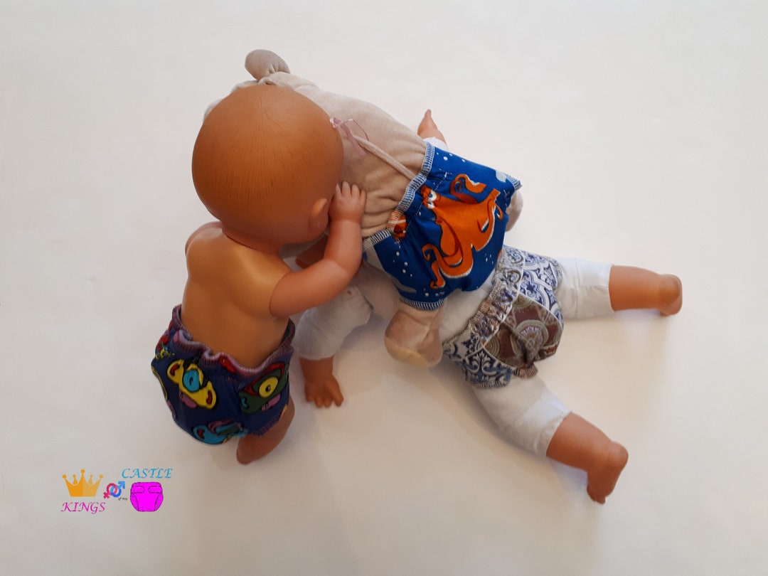 Aolso Nappies For Baby Dolls, 6-Piece Doll Nappies And Doll Bib Set