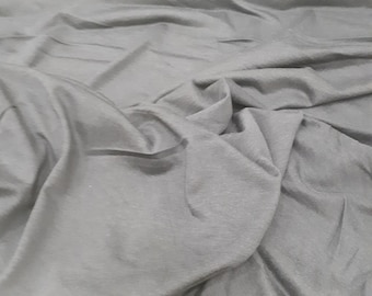 Blue Lyocell Cotton Jersey Knit Fabric - Lightweight, Breathable