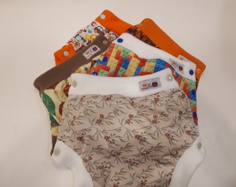 Pull up cover with snaps / PUL soakers / Baby cloth diaper cover / Cloth diaper wrap / reusable diapers / Pull Up covers nappies