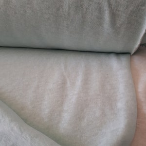 100% Linen knit fabric / light green linen jersey fabric