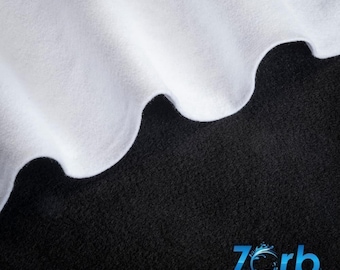 Zorb Original Black Fabric 60" Wide, Super Absorbent Textile