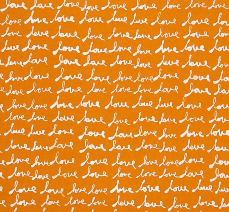 Love word cotton fabric