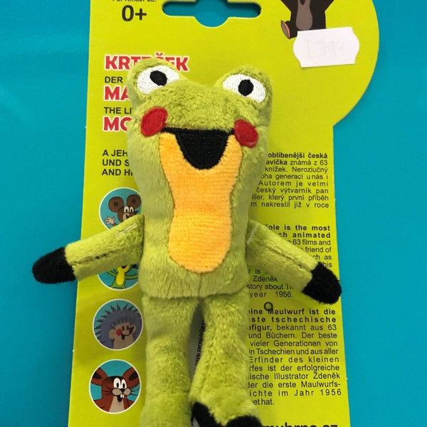 Krtek - Žabka 10cm prstový maňásek / Frog 10cm finger puppet (Mole) / Frosch 10cm Fingerpuppe (Maulwurf) / Béka ujj báb / 29919Z / Ages 0+