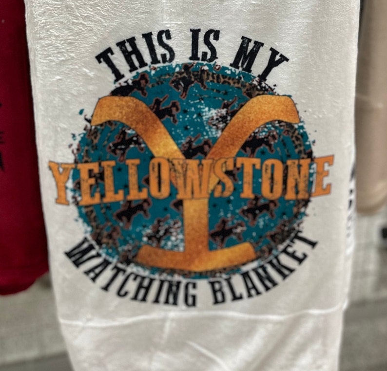 Yellowstone Decor Yellowstone Blanket Personalized Gift Beth Etsy