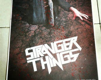 Blood Splattered stranger things season 2 poster (evil dead). 11x17