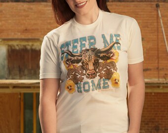Steer Me Home Graphic Tee on Ivory