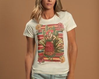 Senorita Serape Graphic Tee on Ivory