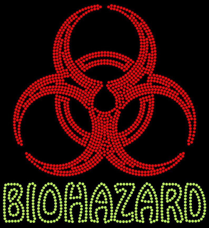 Biohazard Rhinestone Template (EPS, SVG, Studio, PDF Digital File) - Etsy