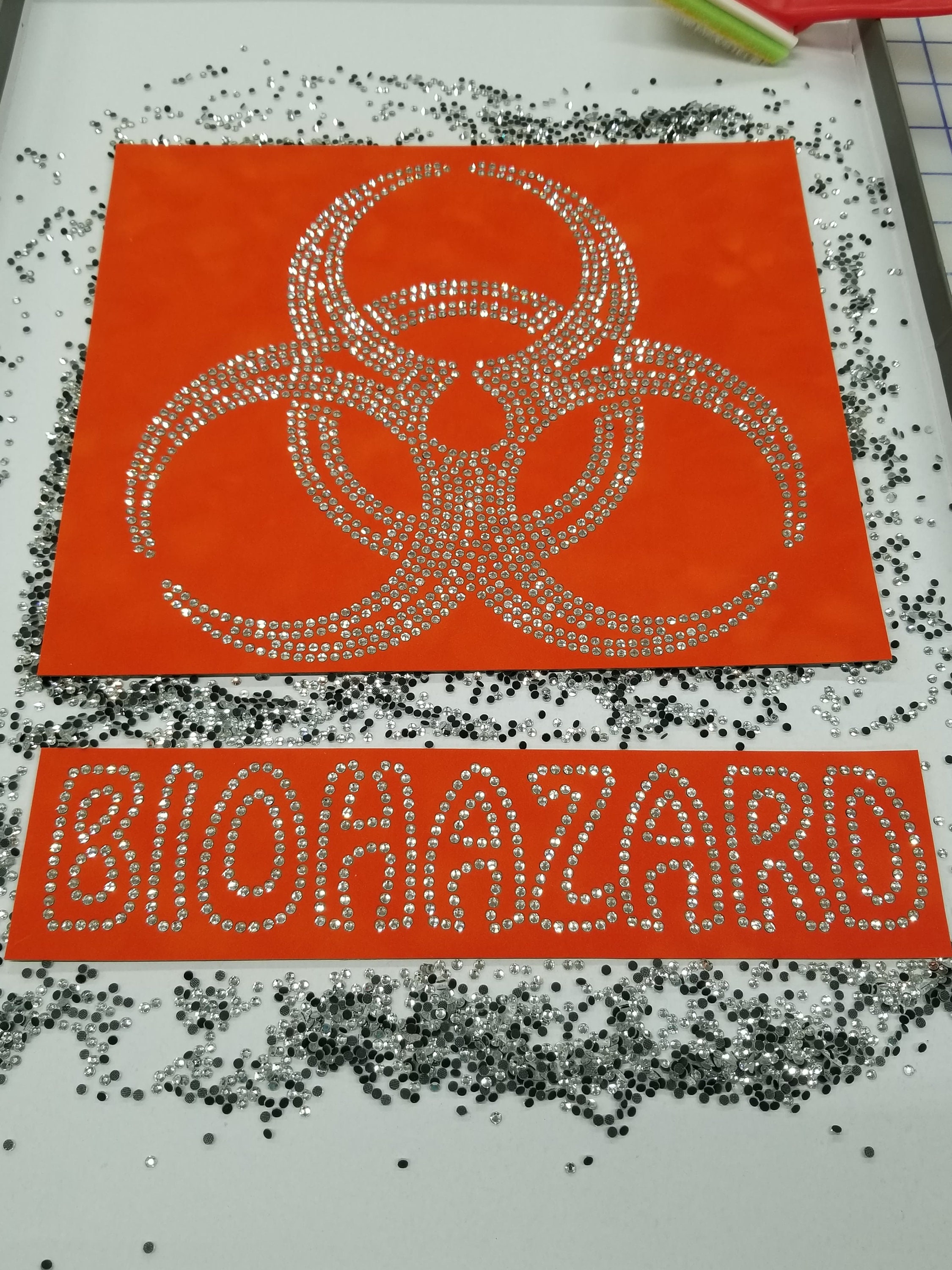 Biohazard Rhinestone Template (EPS, SVG, Studio, PDF Digital File) - Etsy