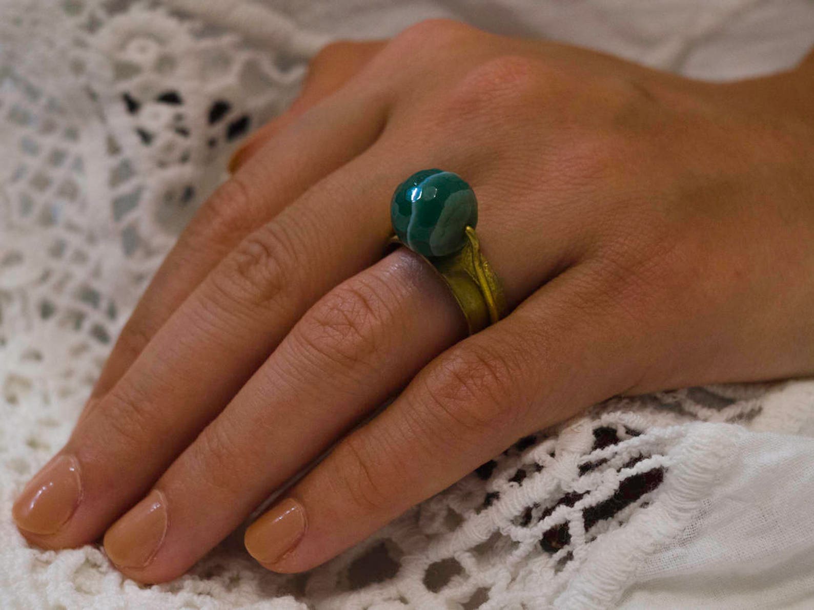 Hand Made, Adjustable Brass Ring03 Etsy