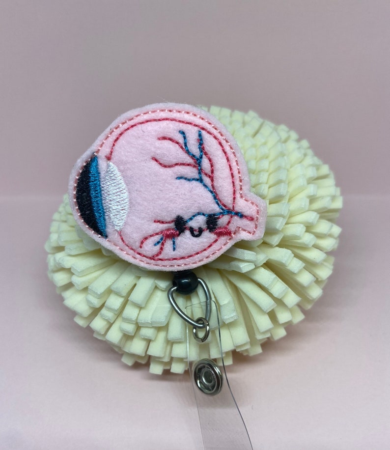 Eyeball Badge Reel Unique Badge Cute Badge Feltie Interchangeable Badge Reel