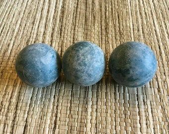 THREE Original "1965" WHAM-O Super Balls Superballs - New Old Stock - Set of Three (3) 1 15/16" Large BLUE Super Balls !!!