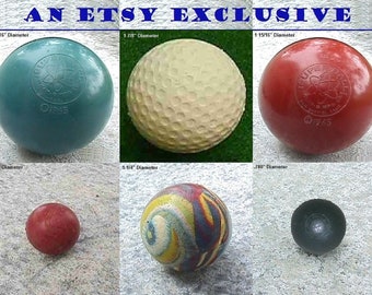 ORIGINAL "1965" WHAM-O Super Balls Superballs - New Old Stock - Set of Six (2x 1 15/16" "Large," 1x 1 1/8" "Small," 2x .780" "Mini" + "Golf"