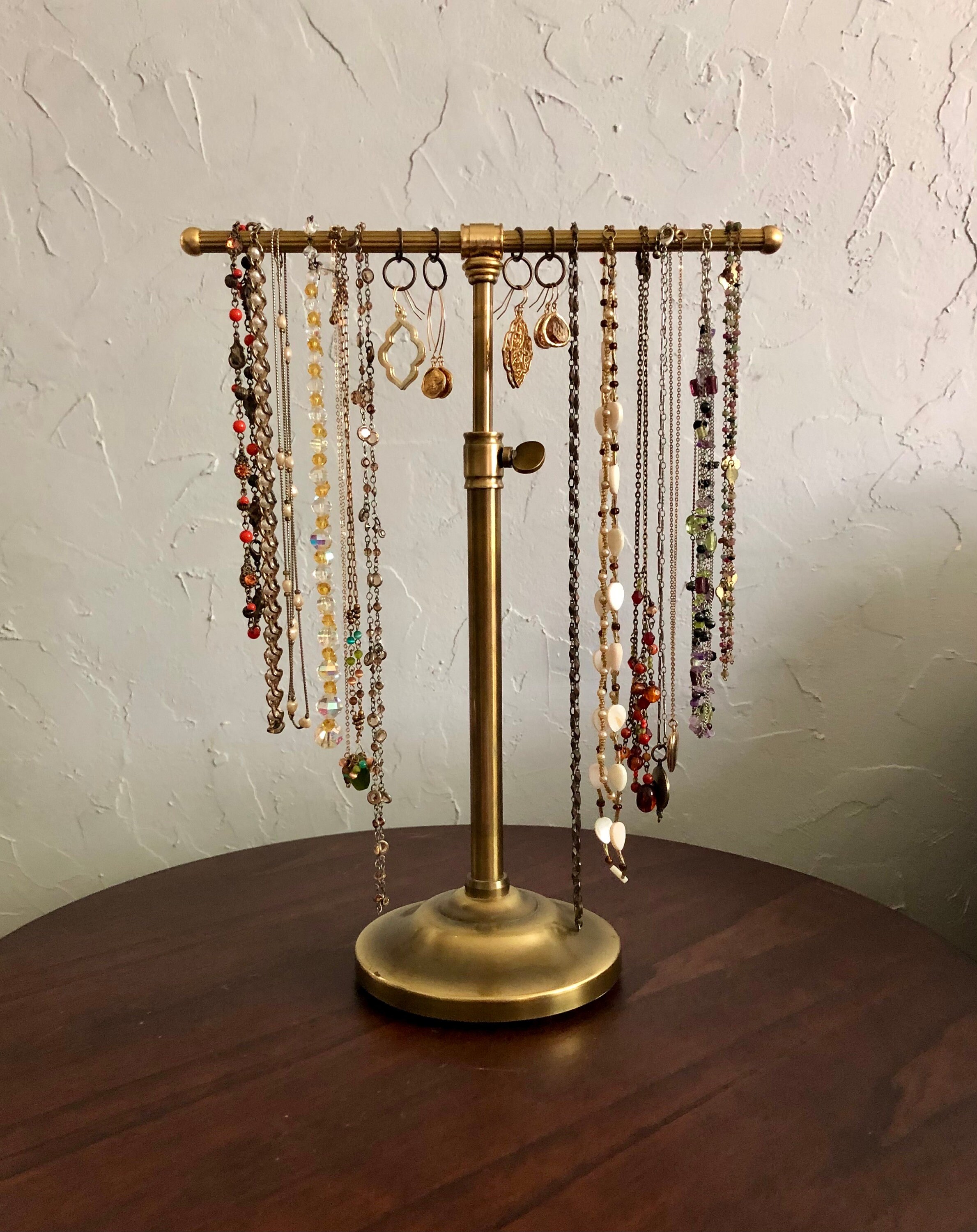 Metal Jewelry Organizer Necklace Holder Heirloom Quality Jewelry Stand Repurposed Vintage Adjustable Jewelry Display Vintage Etsy