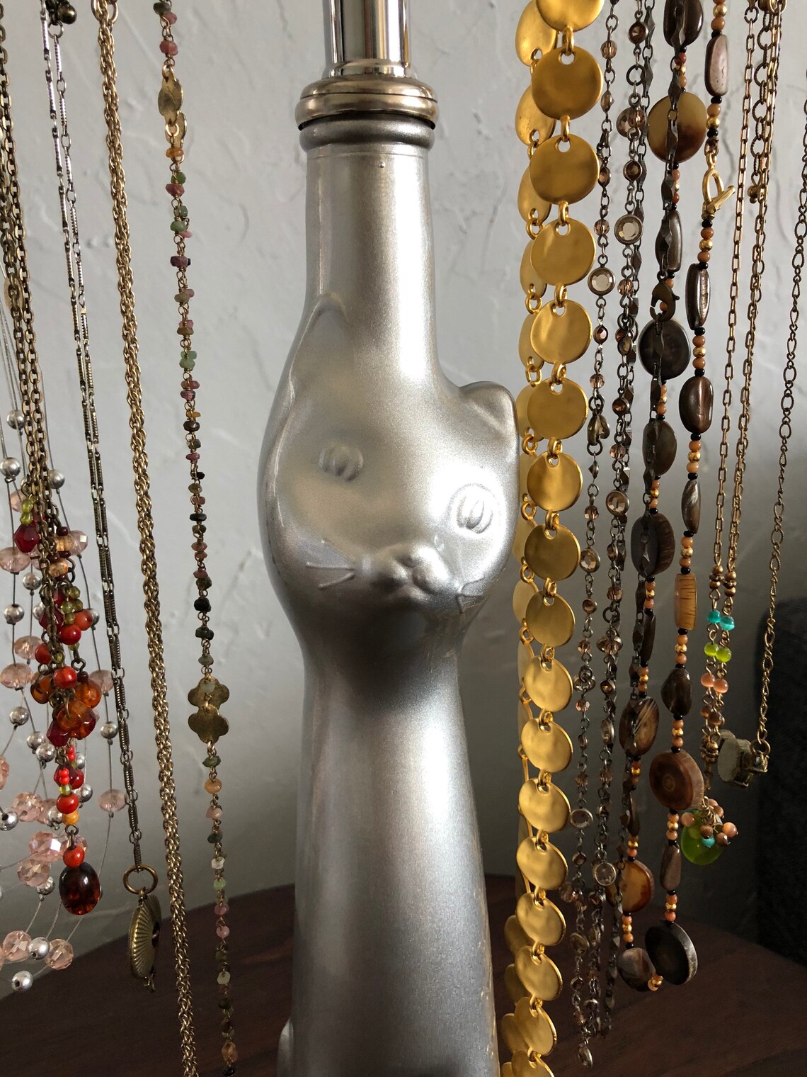 Cat Jewelry Stand Repurposed German Wine Bottle That Sits on Etsy
