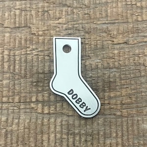 Hundbricka i strumpform, ID-bricka för husdjur, ID-bricka för katt, anpassade hundbricka, hundhalsbandsbricka