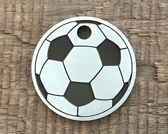 Fußball Haustiermarke, Sport, Fußball Hundemarke, Katzenmarke, Katzenhalsbandmarke, personalisierte Hundemarke, individuelle Hundemarke, Hundehalsbandmarke