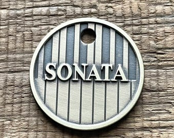 Piano Keyboard Deep Engraved Pet Tag, Music Dog Tag