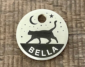 Médaille pour chat, Médaille chaton, Médaille d'identification pour chat, Médaille pour chat personnalisée, Médaille pour chat gravée, Médaille de collier en laiton, Médaille d'identification personnalisée, Médaille d'identification pour animal de compagnie, Micropuce, Petite