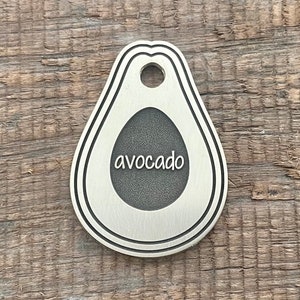 Avocado Shape Dog Tag, Pet ID Tag, Personalized Dog Tag, Custom Dog Tags, Dog Collar Tag, Unique, Cute,