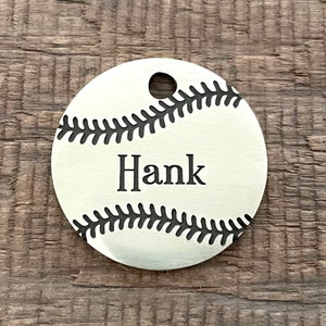 Baseball Pet Tag, Dog ID Tag, Cat ID Tag, Cat Collar Tag, Personalized Dog Tag, Microchip Pet Tag, Custom Dog Tags, Dog Collar Tag