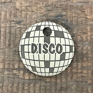 Disco Ball Pet Tag, Dog ID Tag, Cat ID Tag, Cat Collar Tag, Personalized Dog Tag, Microchip Pet Tag, Custom Dog Tags, Dog Collar Tag