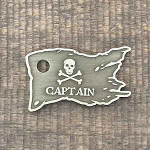 Pirate Flag Dog Tag, Pirate Pet ID Tag, Dog Tag, Cat ID Tag, Custom Dog Tags, Dog Collar Tag