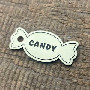 Candy Dog Tag, Pet ID Tag, Lollie, Custom Dog Tags,