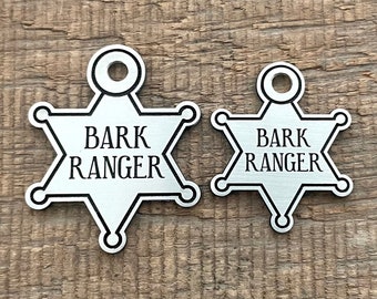 Hondenpenning sheriff, ID-tag huisdier, gepersonaliseerde hondenpenning, microchip-tag voor huisdieren, aangepaste hondenpenningen, halsbandtag