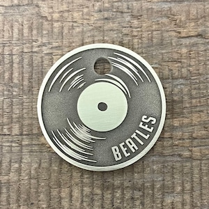 Vinyl Record Pet Tag, Music Pet ID Tag, Cat ID Tag