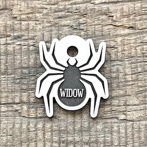 Spider Shape Dog Tag, Creepy Crawly Pet ID Tag, Custom Dog Tags, Dog Collar Tag