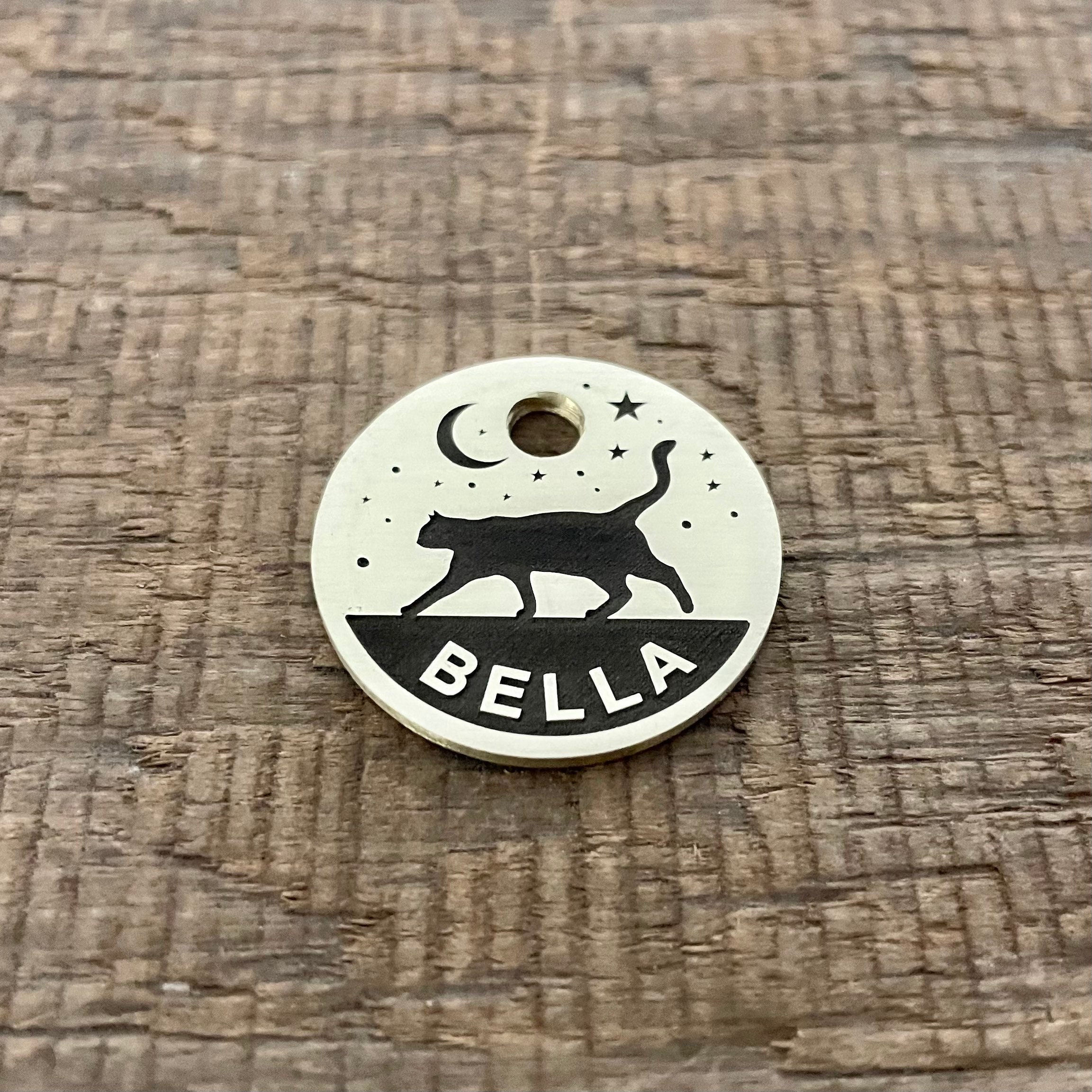 Cat Tag Kitten Tag Cat ID Tag Personalized Cat Tag Etsy