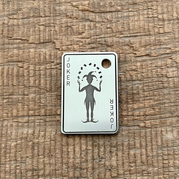 Joker Dog Tag Card Pet ID Tag Personalized Dog Tag Custom Etsy