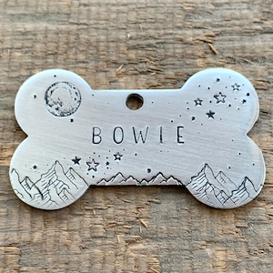 Thick Brass Bone ID Tag, Bone Dog Tag, Personalised Pet Tag, Custom, Dog Tag For Dogs, Large Pet ID Tag, Dog Tag, Pet Tag,