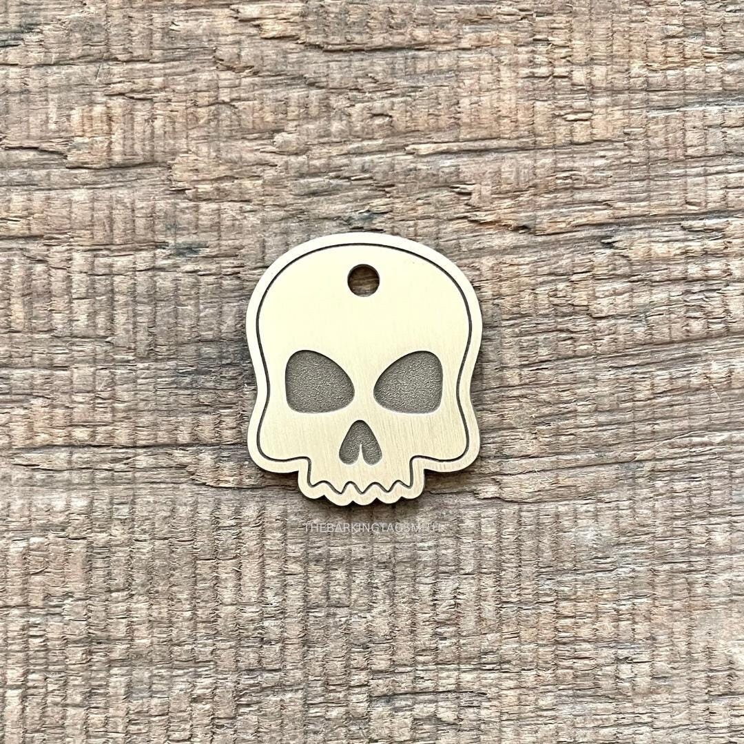 スカルドッグタグ、不気味なペットIDタグ、カスタムドッグタグ、犬用