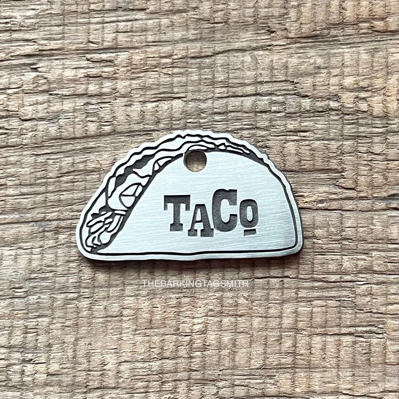 Taco Shape Pet Tag