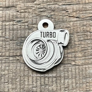 Turbo Shape Dog Tag, Turbo Charger Pet ID Tag, Personalized Dog Tag, Custom, Dog Collar Tag, Dog ID Tag, Cat ID Tag